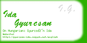 ida gyurcsan business card